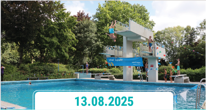 Splashdiving im Freibad Müntepark am 13.8.