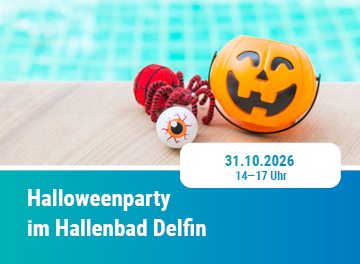 Halloweenparty am 31.10. im Hallenbad Delfin