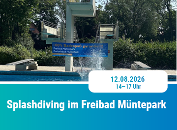 Splashdiving im Freibad Müntepark am 12.8.